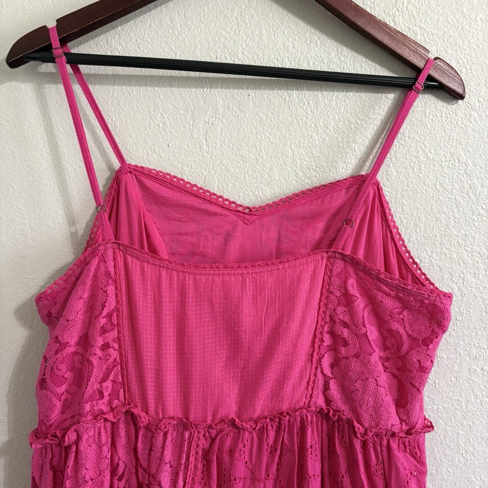 BHANUNI by Jyoti Anthropologie Pink Lace Patchwork Midi / Maxi Dress LP NWT Boho - Picture 7 of 16
